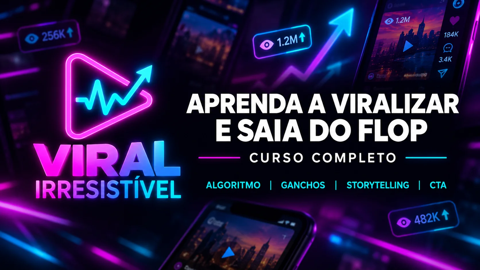 Viral Irresistível: aprenda a viralizar e saia do flop, curso completo